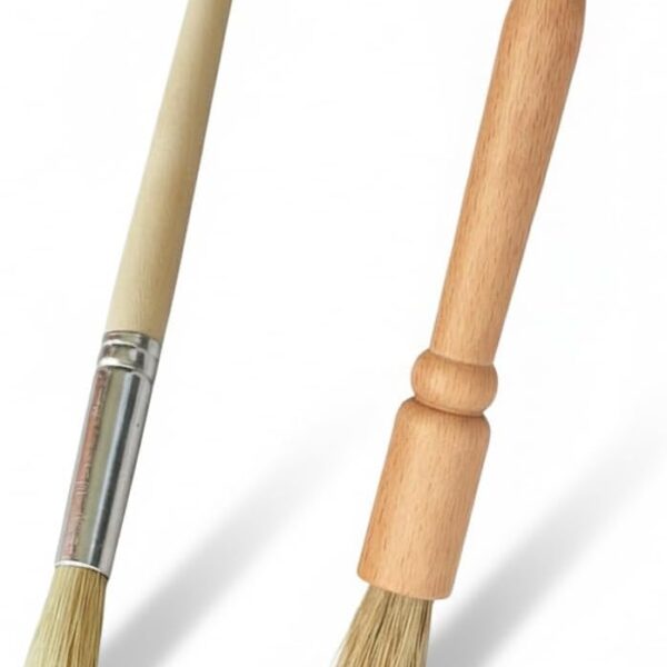 Coffee Grinder Cleaning Brush 2Pcs, Wood Handle & Natural Bristles Wood Dusting Espresso Brush Accessories for Bean Grain Coffee Tool Barista Home Kitchen