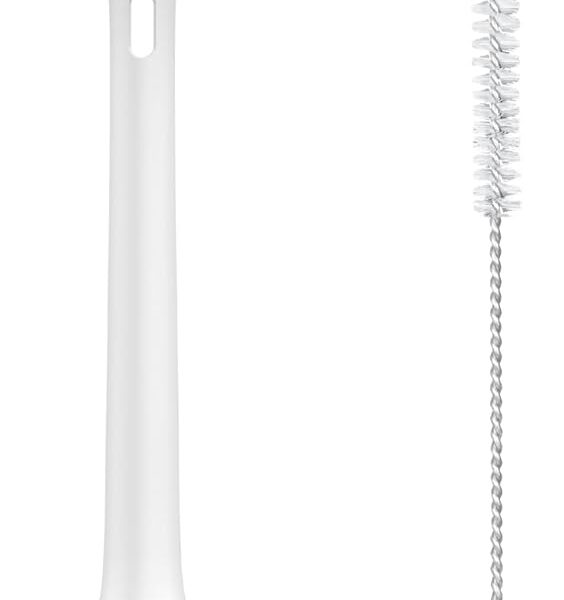 2 in 1 Long Handle Bottle Brush with Straw Brush for Cleaning Glass, Sports Bottle, Coffee Mug,Navy Blue,1 Pack