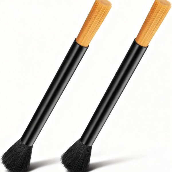 2 Pcs Coffee Grinder Cleaning Brush Dusting Espresso Brush Accessories Cleaner Barista Brush Machine Cleaning Brush Cleaning Tool Dual Head Coffee Cleaning Brushes for Coffee Barista Home Kitchen