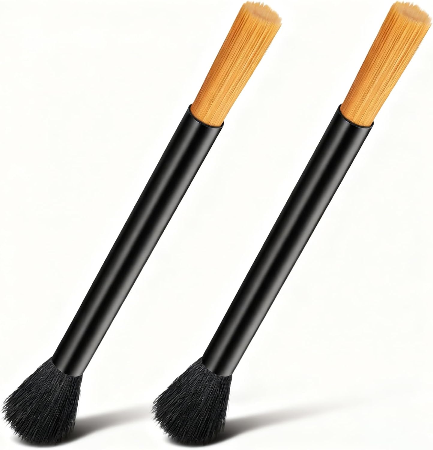 2 Pcs Coffee Grinder Cleaning Brush Dusting Espresso Brush Accessories Cleaner Barista Brush Machine Cleaning Brush Cleaning Tool Dual Head Coffee Cleaning Brushes for Coffee Barista Home Kitchen