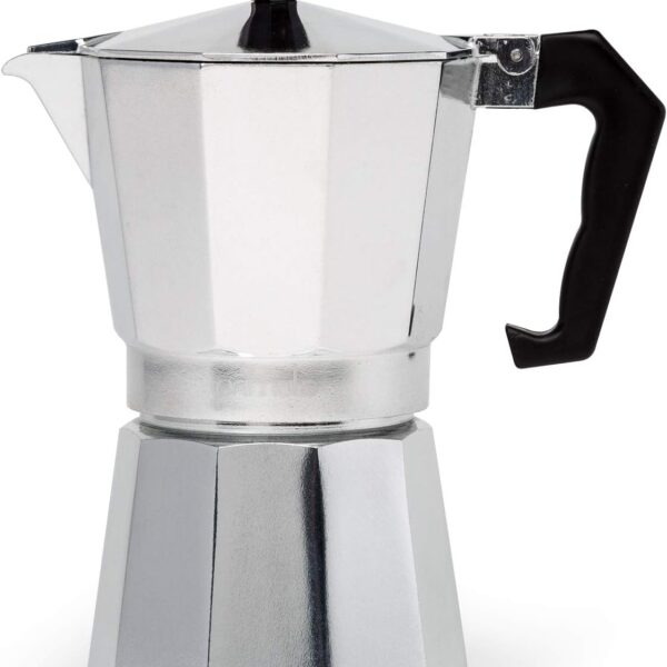 Stovetop Espresso and Coffee Maker,  Pot for Italian and Cuban Café Brewing,  Coffee Maker, , 6 Espresso Cups, Silver