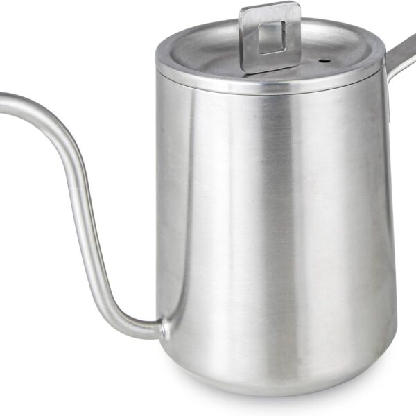 Gooseneck Hand Drip Coffee Kettle 20 oz Stainless Steel, Silver